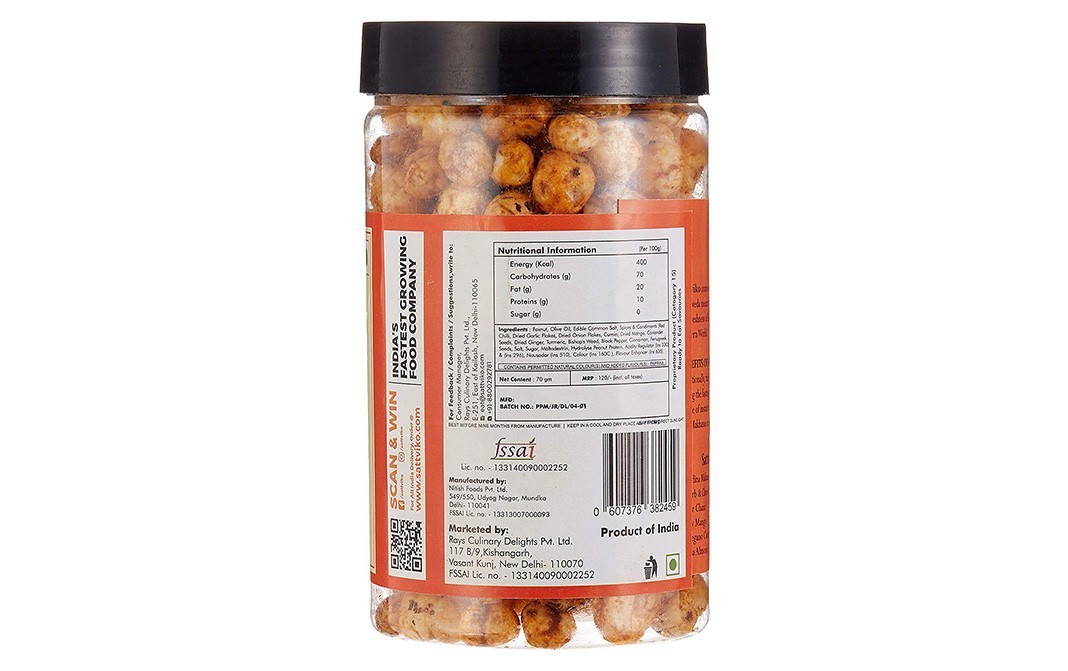 Sattviko Peri Peri-Makhane (Foxnuts)    Plastic Jar  70 grams